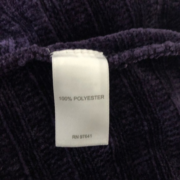 J. Jill Purple Cowl Neck Sweater Luxurious Velour - Picture 7 of 8